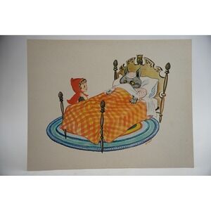 Cooper Films Little Red Ridinghood Art Print Kids Poster 12.5x10 Vintage 1971